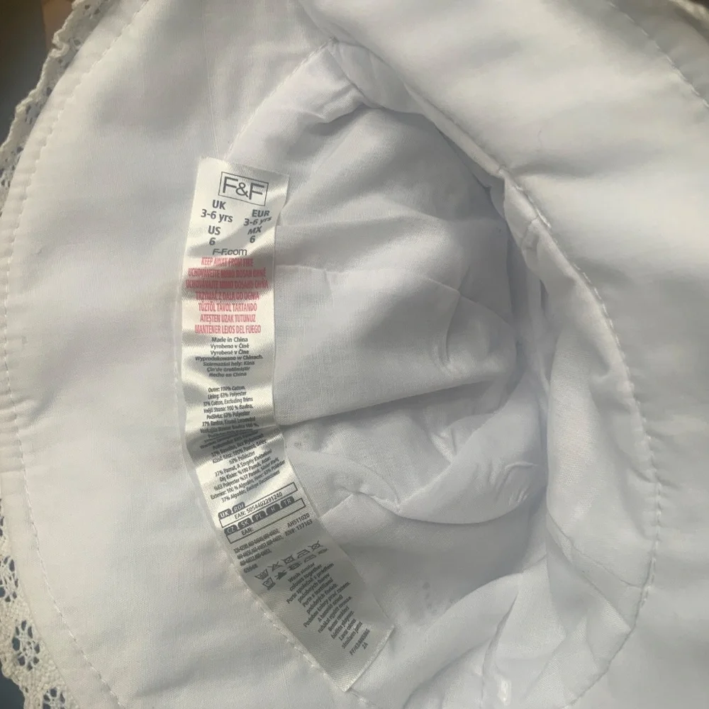 White Broderie Sun Hat NWT